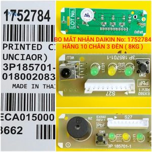 Bo mắt nhận Daikin 1752784 (10 chân, 3 đèn) bo nhận remote máy lạnh