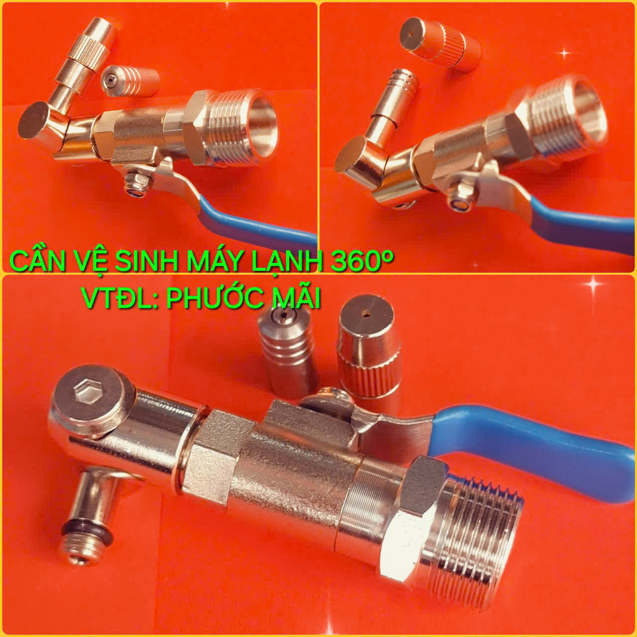 Cần Xịt Vệ Sinh Máy Lạnh Đầu Xoay 360 Độ Đa Năng