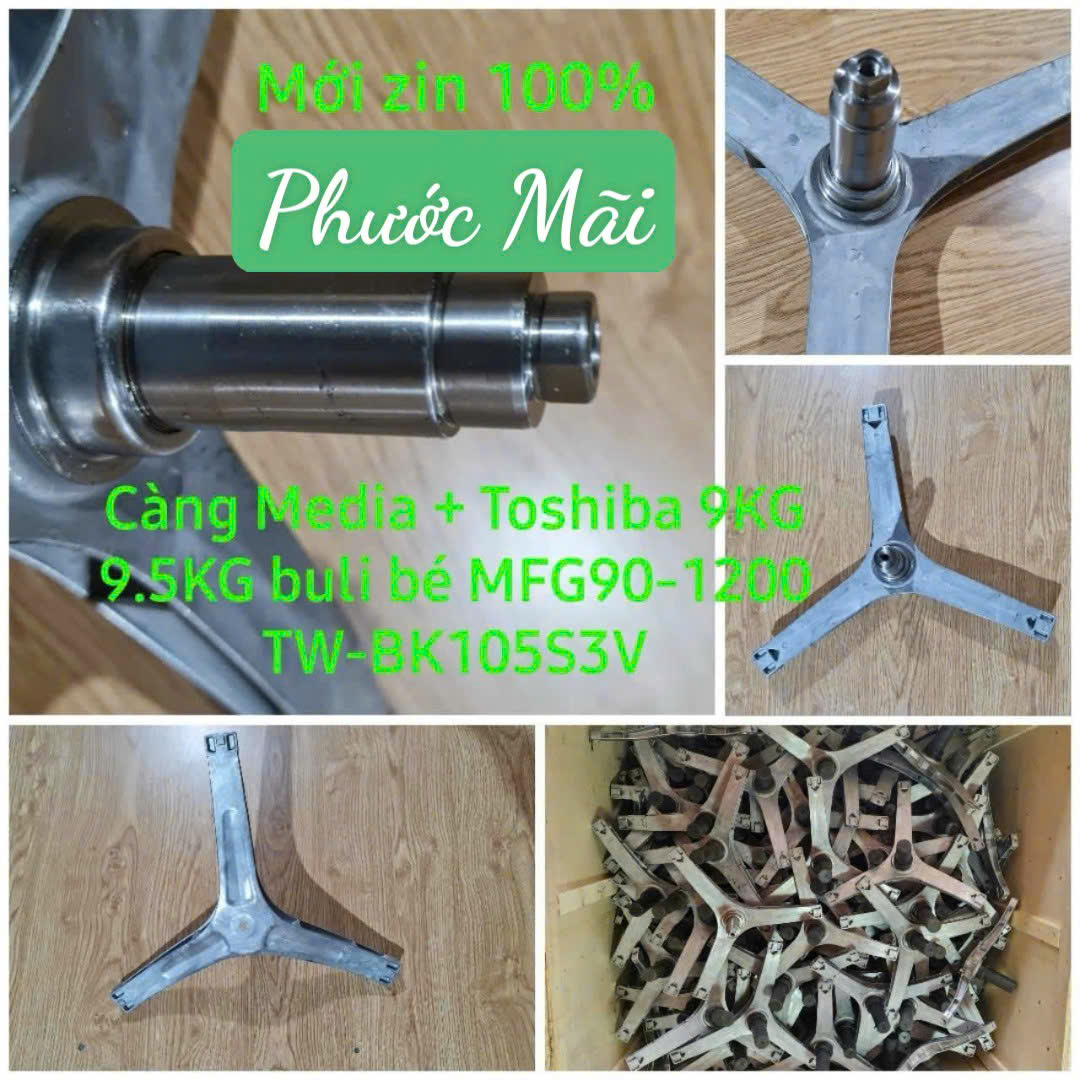 Càng Máy Giặt Toshiba, Media Cửa Trước TW-BH105M4V, TW-BK105S3V, BK105G4V (9KG - 10.5KG) Buli Bé