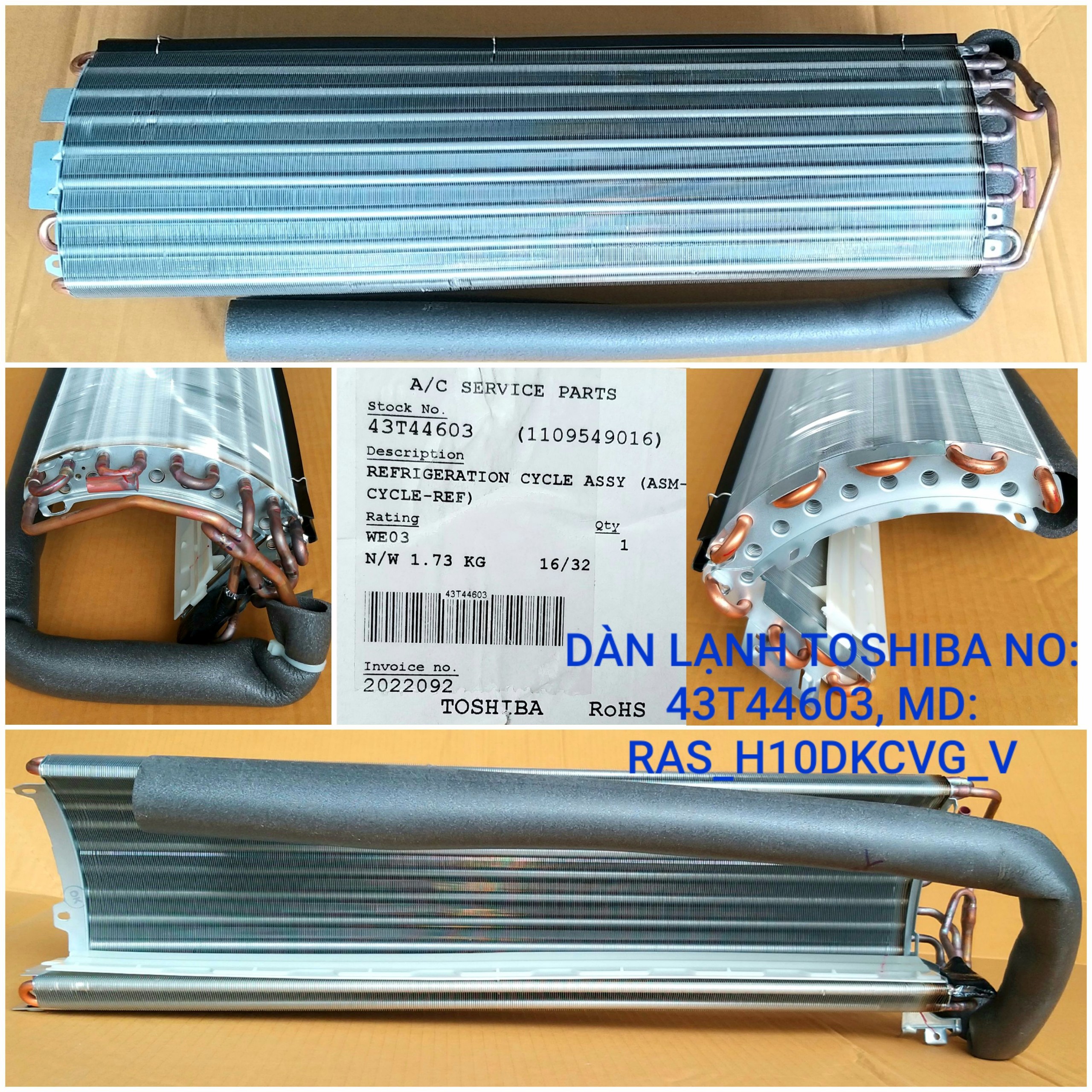 Dàn Lạnh Toshiba 43T44603 (Dùng cho model RAS-H10DKCVG-V)