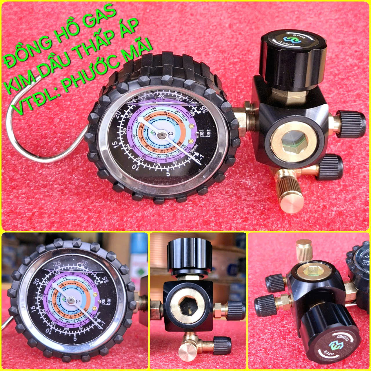 Đồng Hồ Đo Gas Kim Dầu Hạ Áp (Thấp Áp) Chuyên Dụng