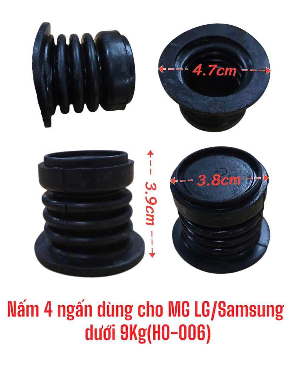 NẤM 4 NGẤN MÁY GIẶT LG, SAMSUNG ( KT - 3.9CM x 3.8CM )