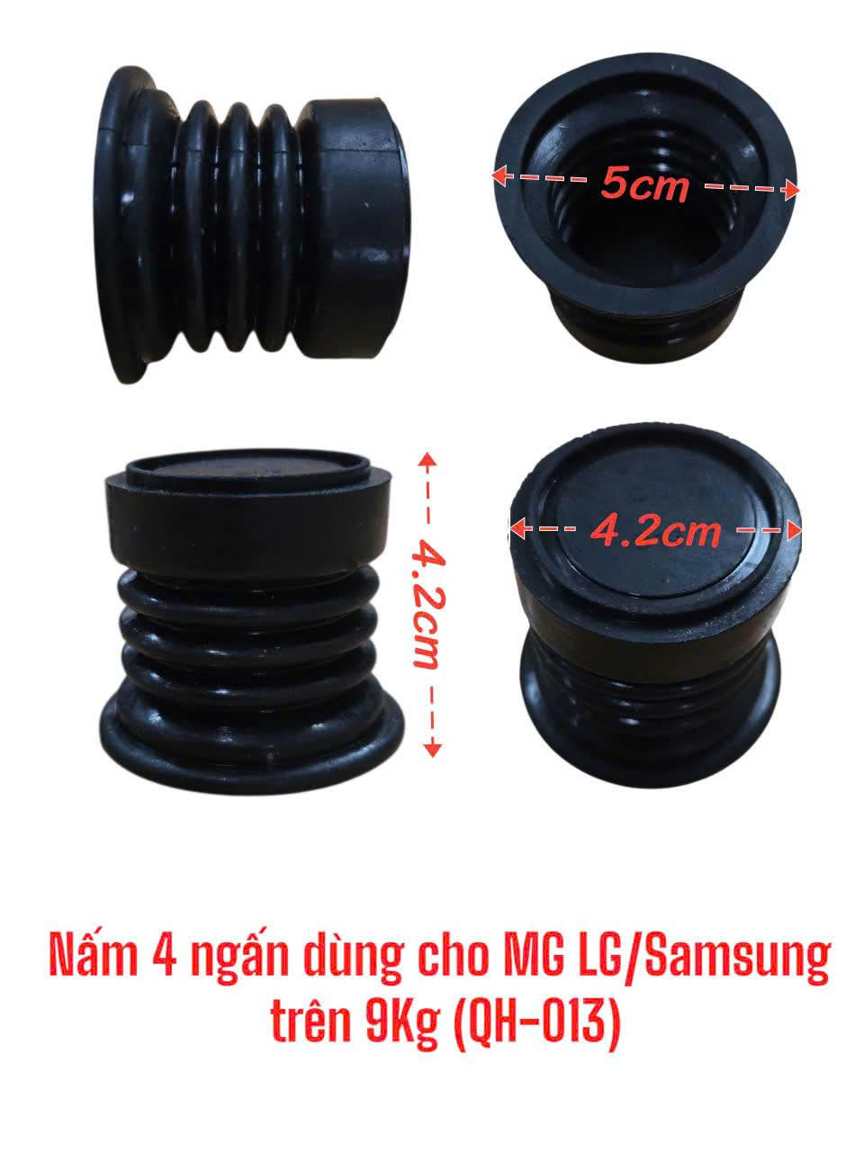 NẤM 4 NGẤN MG LG, SAMSUNG TRÊN 9KG QH-013 ( KT - 4.2CM x 4.2CM )