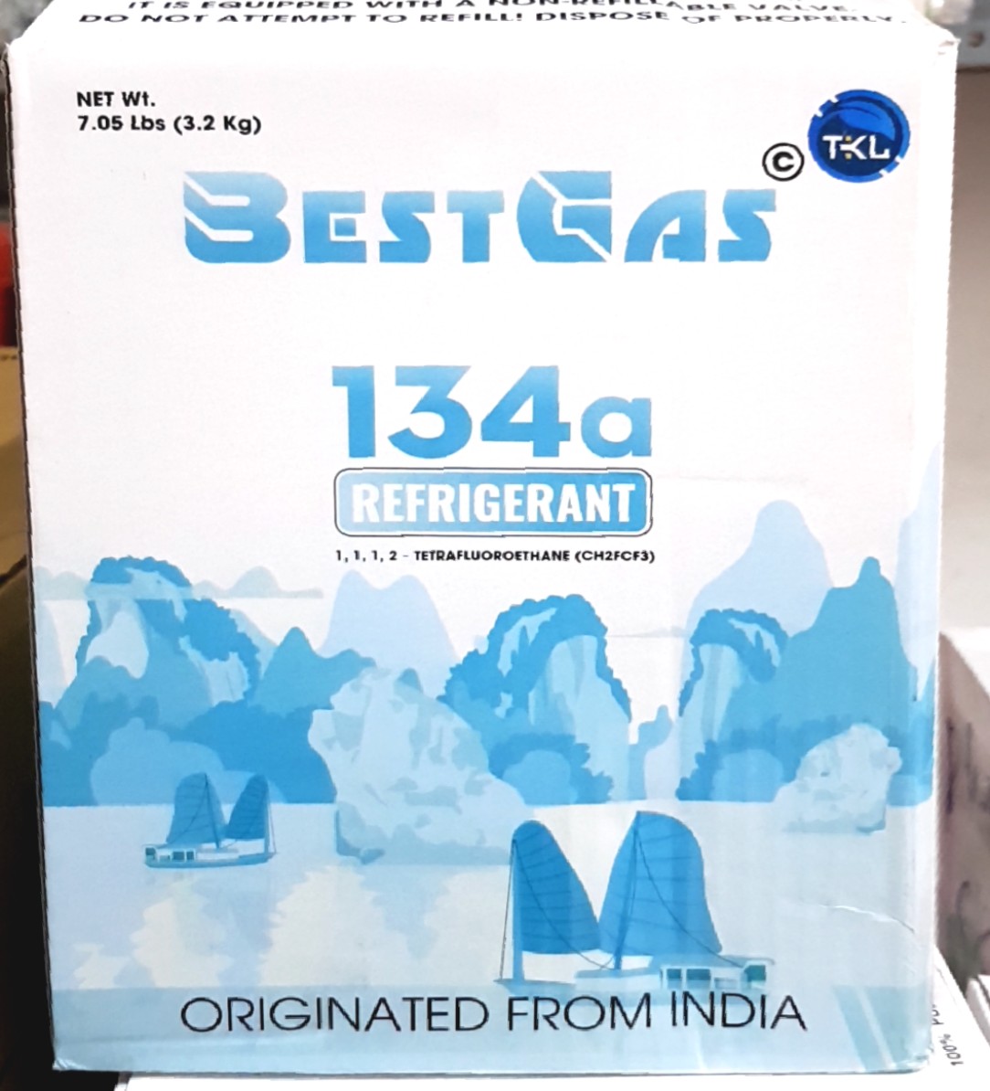Gas lạnh R134a Bestgas Ấn Độ 3.2Kg (Bình gas 134 nhỏ)