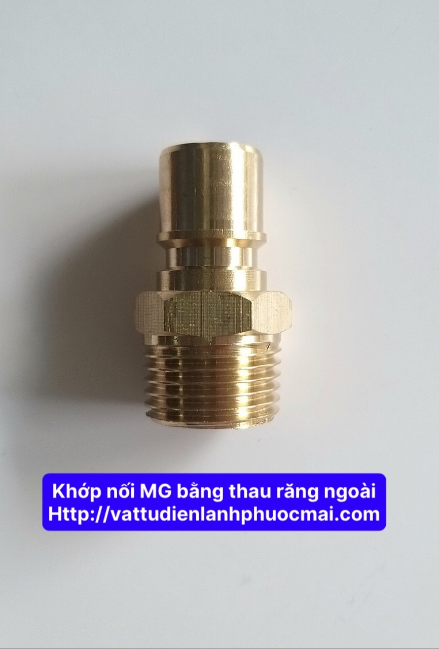 Khớp nối mg bằng thau răng ngoài